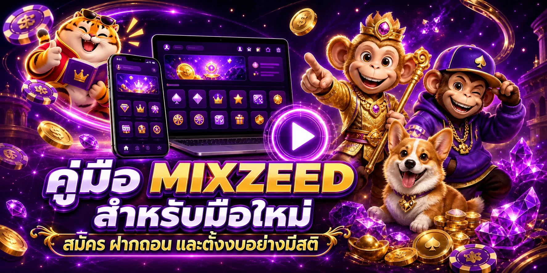 MIXZEED คู่มือมือใหม่ สมัคร ฝากถอน และตั้งงบ